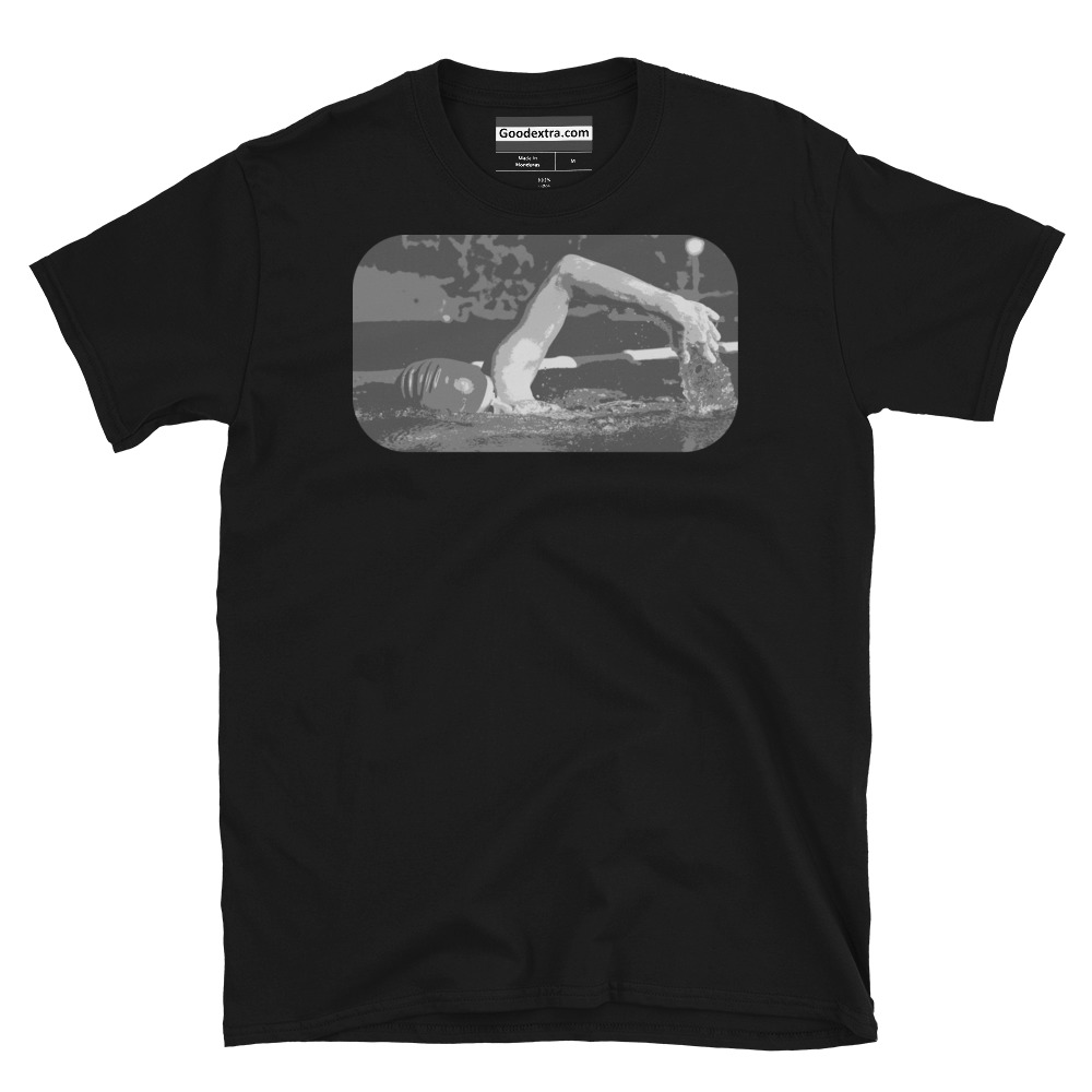 Swimming T-shirt – Freestyle Close-Up Breathing to the Left – (#1305)