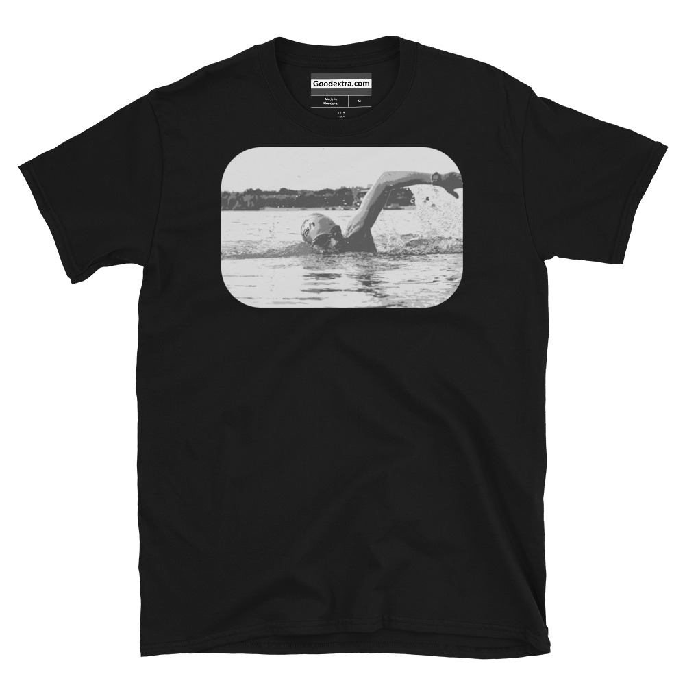 Swimming T-shirt – Freestyle at the Lake – (#1087) Swimming T-shirt – Freestyle at the Lake – (#1087)