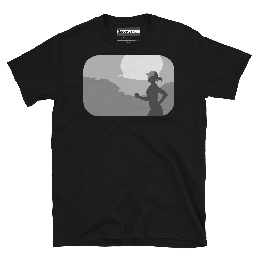 Running, Track & Field T-shirt – Female Runner Wearing a Hat at Sunset – (#5161) Running, Track & Field T-shirt – Female Runner Wearing a Hat at Sunset – (#5161)