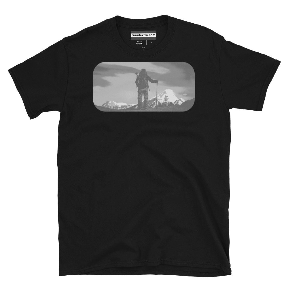 Hiking & Nature T-shirt – Right Hand on Hiking Pole – (#5467) Hiking & Nature T-shirt – Right Hand on Hiking Pole – (#5467)