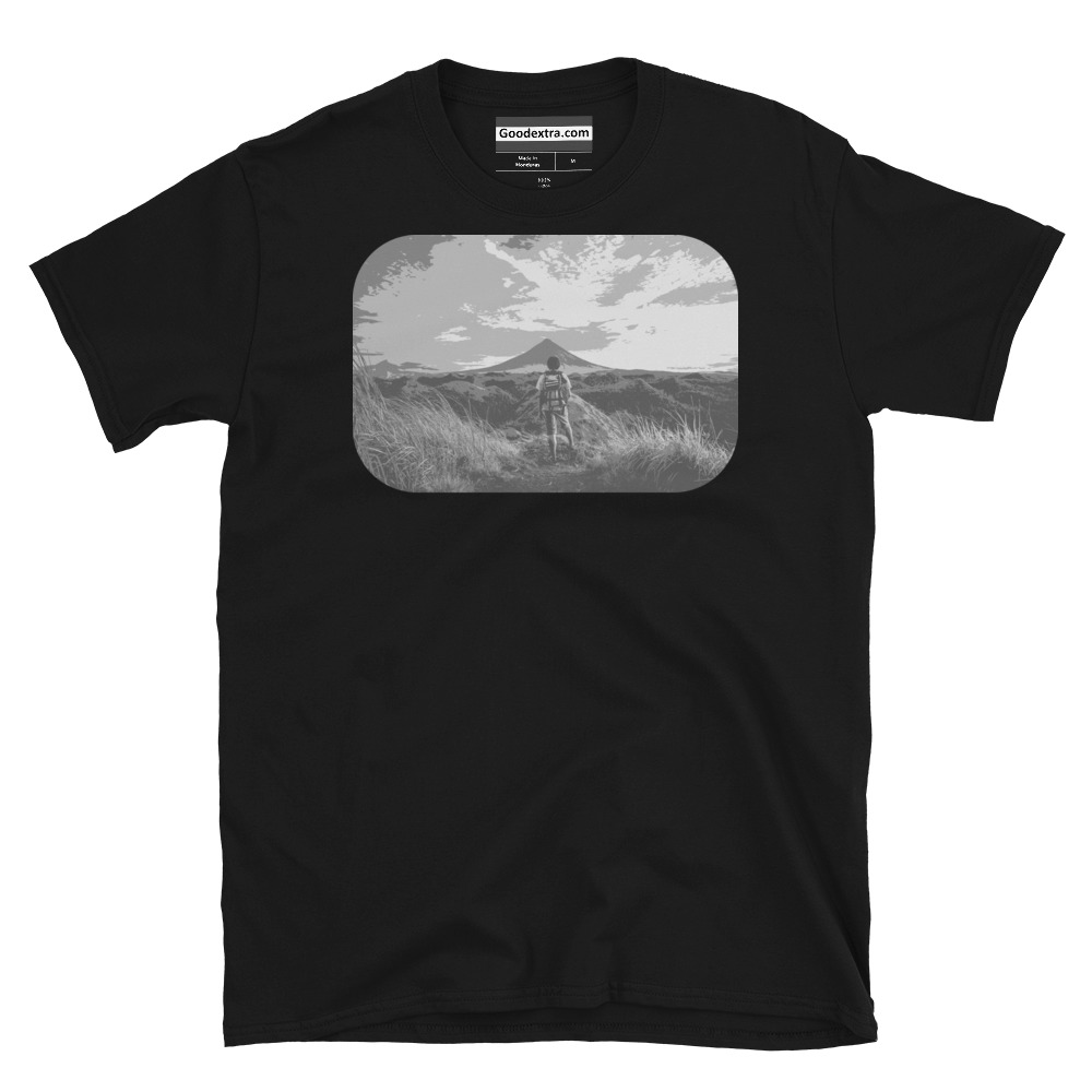 Hiking & Nature T-shirt – In the Weeds, Looking at the Distant Mountain – (#5717)
