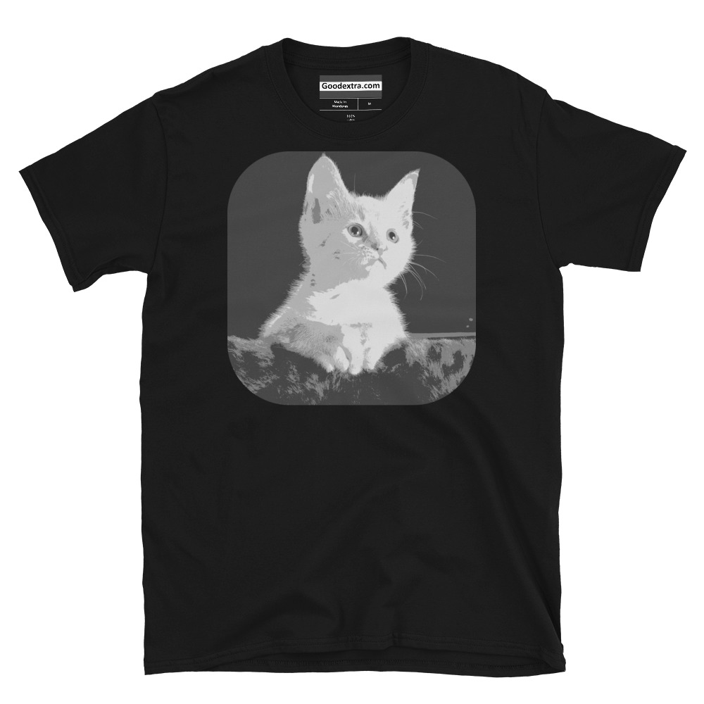 Cat T-shirt – Cat Looking up and to their Left – (#6389)
