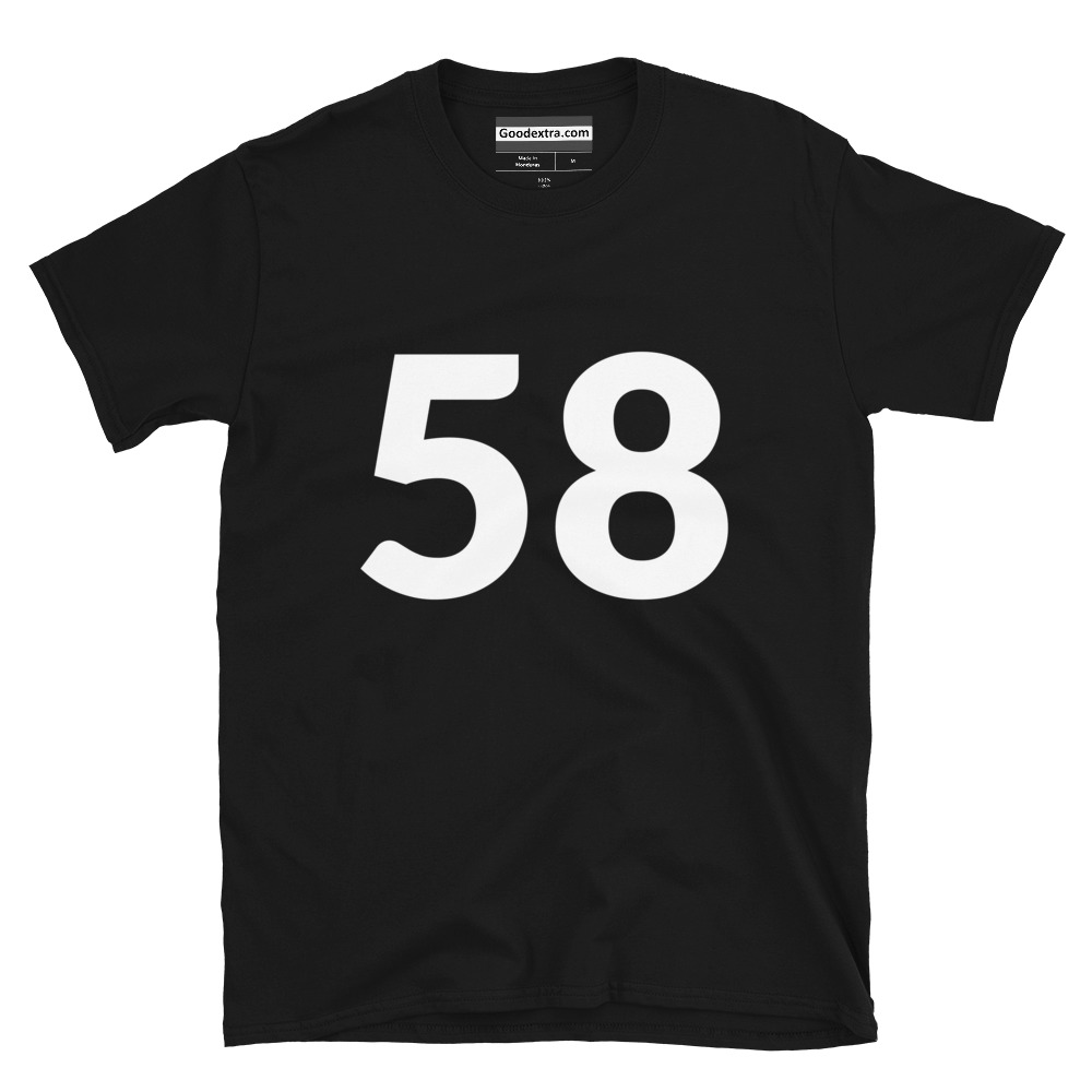 Number T-shirt – Number 58 – (#3762) Number T-shirt – Number 58 – (#3762)