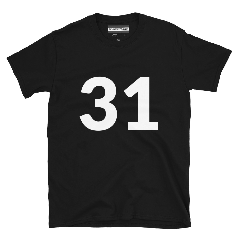 Number T-shirt – Number 31 – (#6154) Number T-shirt – Number 31 – (#6154)