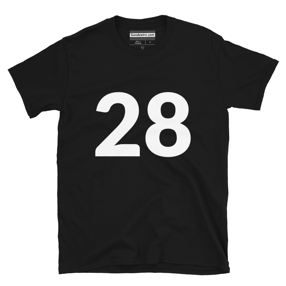 Number T-shirt – Number 28 – (#4980) Number T-shirt – Number 28 – (#4980)
