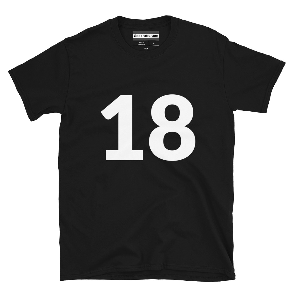 Number T-shirt – Number 18 – (#8192) Number T-shirt – Number 18 – (#8192)