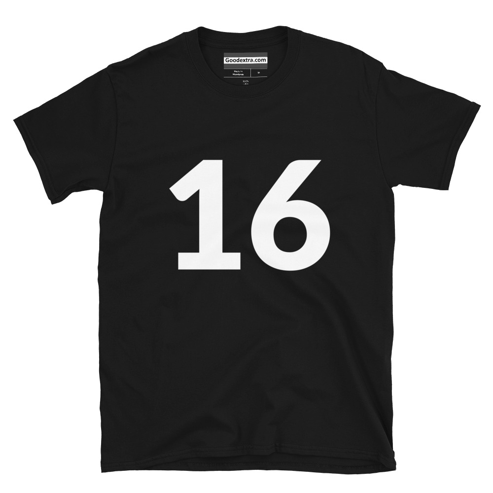 Number T-shirt – Number 16 – (#7733) Number T-shirt – Number 16 – (#7733)