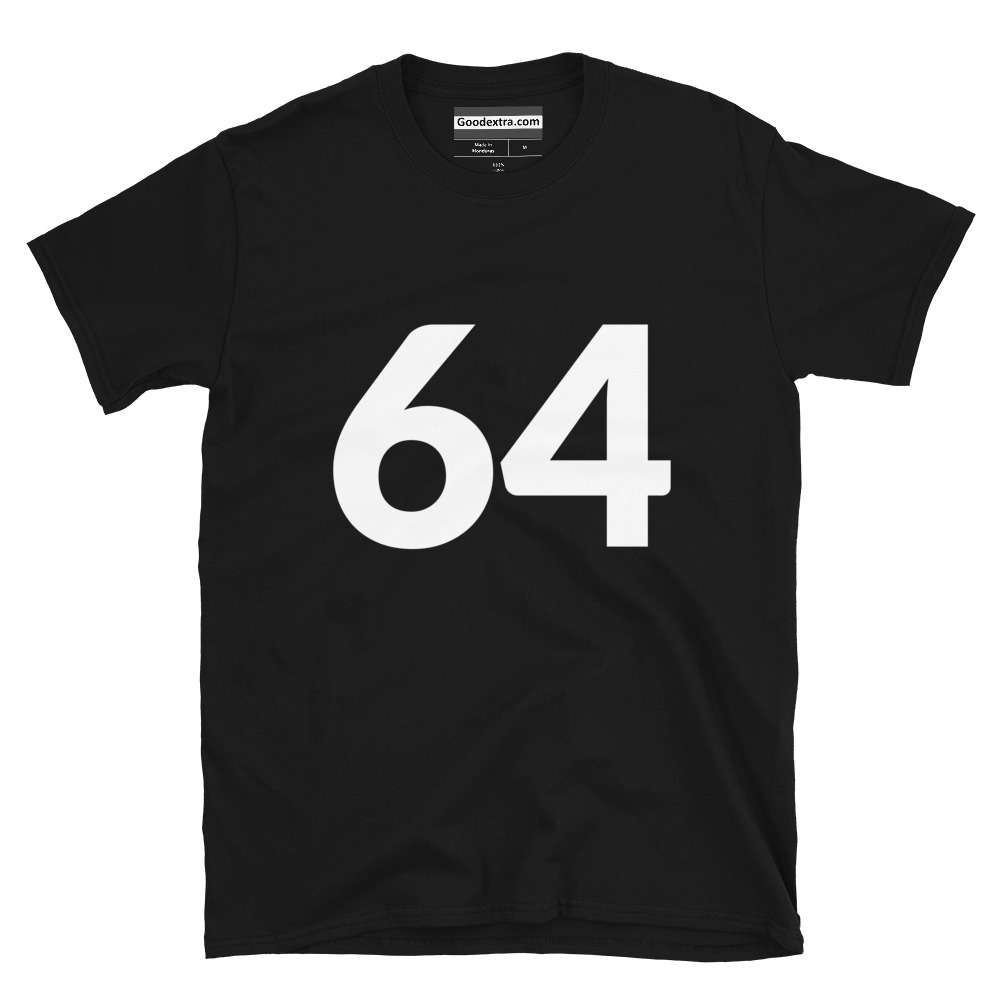 Number T-shirt – Number 64 – (#2188) Number T-shirt – Number 64 – (#2188)