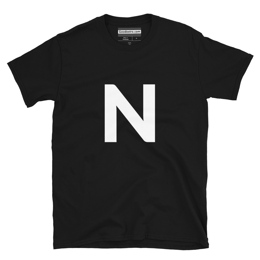 Letter T-shirt – Alphabet Letter N – (#8887) Letter T-shirt – Alphabet Letter N – (#8887)
