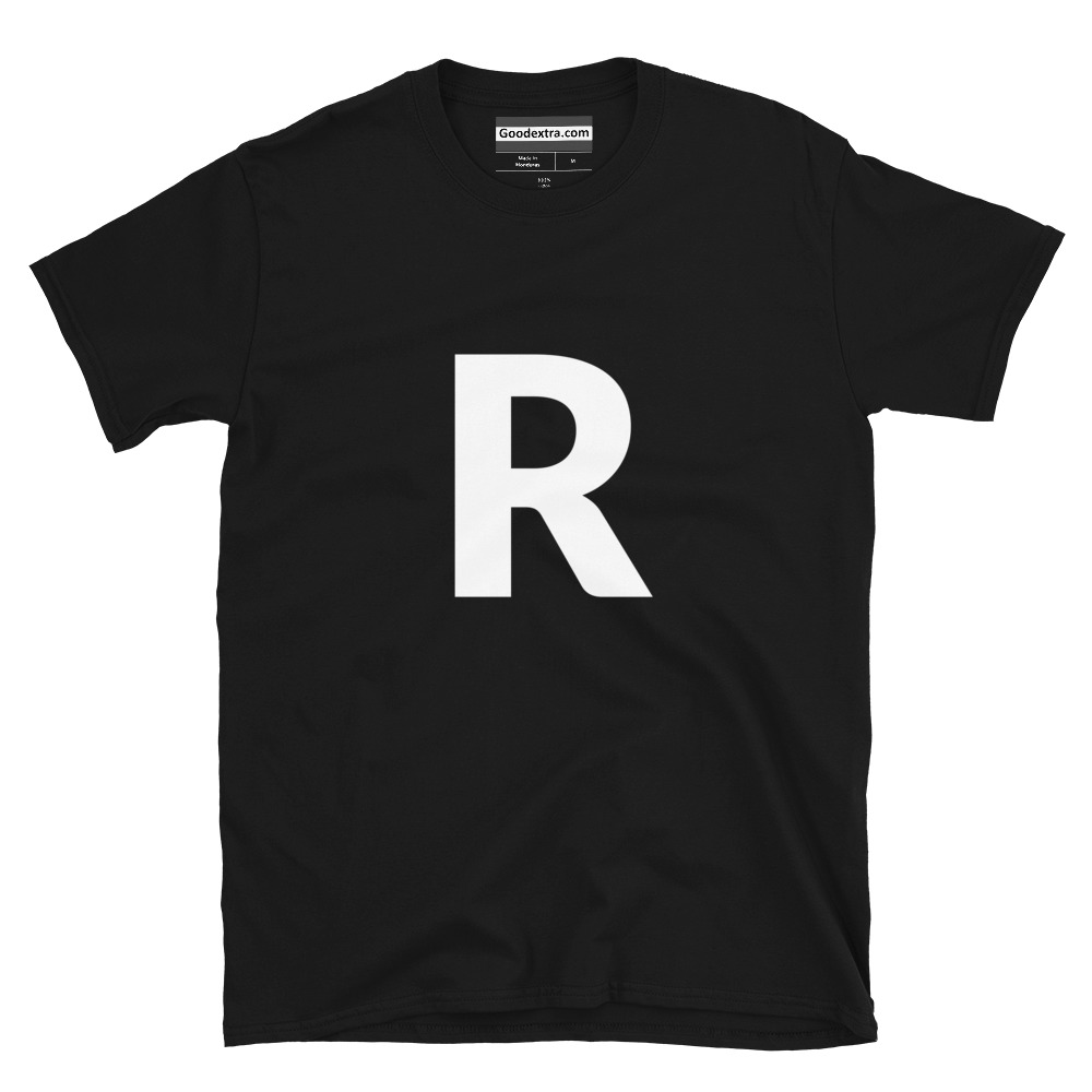 Letter T-shirt – Alphabet Letter R – (#8810) Letter T-shirt – Alphabet Letter R – (#8810)