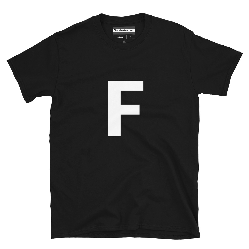 Letter T-shirt – Alphabet Letter F – (#6494)