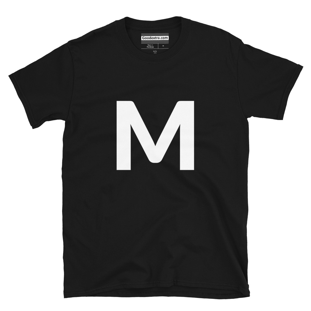 Letter T-shirt – Alphabet Letter M – (#3924) Letter T-shirt – Alphabet Letter M – (#3924)