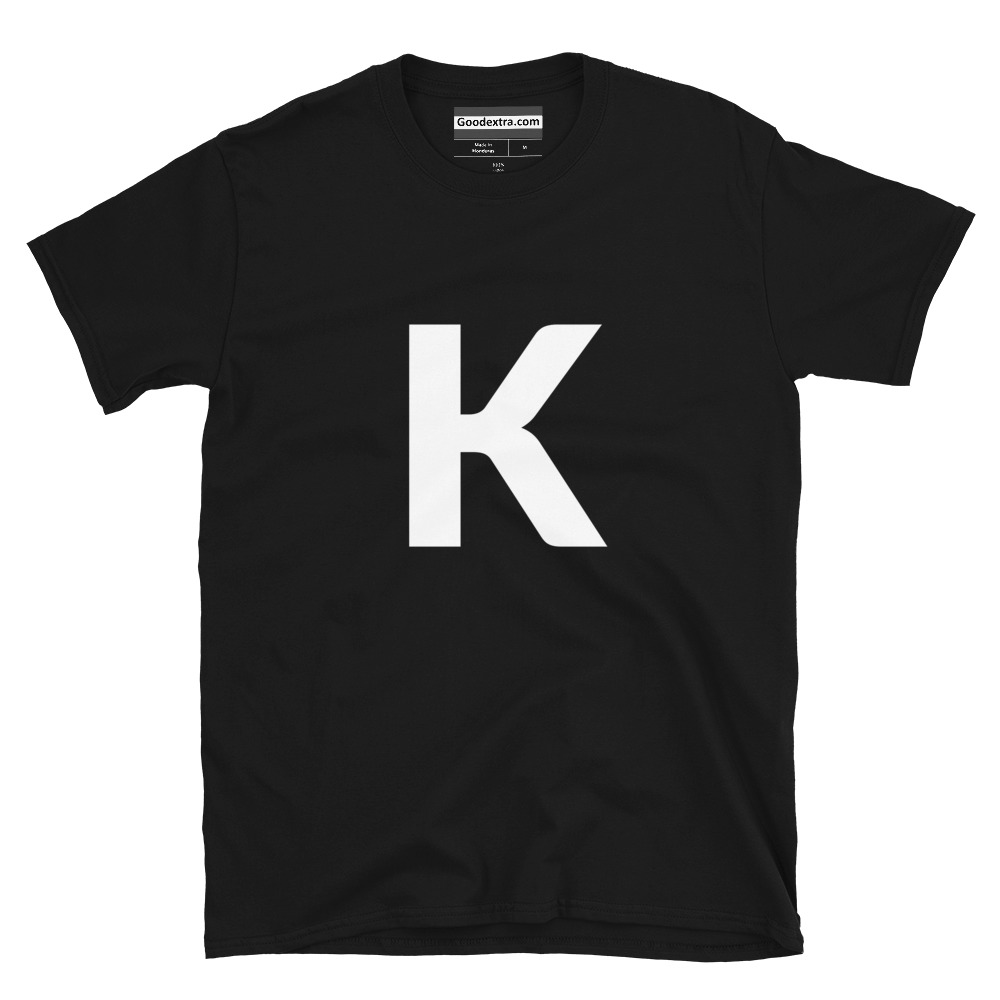 Letter T-shirt – Alphabet Letter K – (#3705) Letter T-shirt – Alphabet Letter K – (#3705)