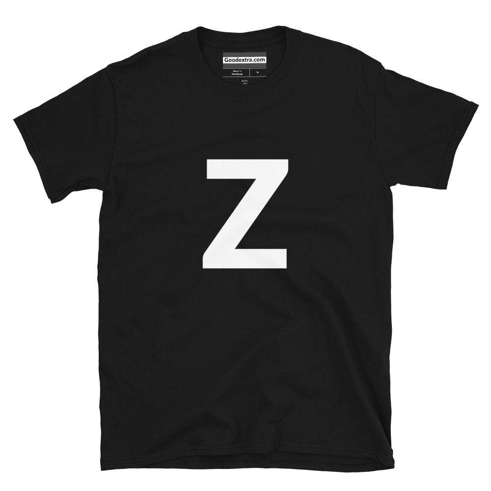 Letter T-shirt – Alphabet Letter Z – (#1945) Letter T-shirt – Alphabet Letter Z – (#1945)