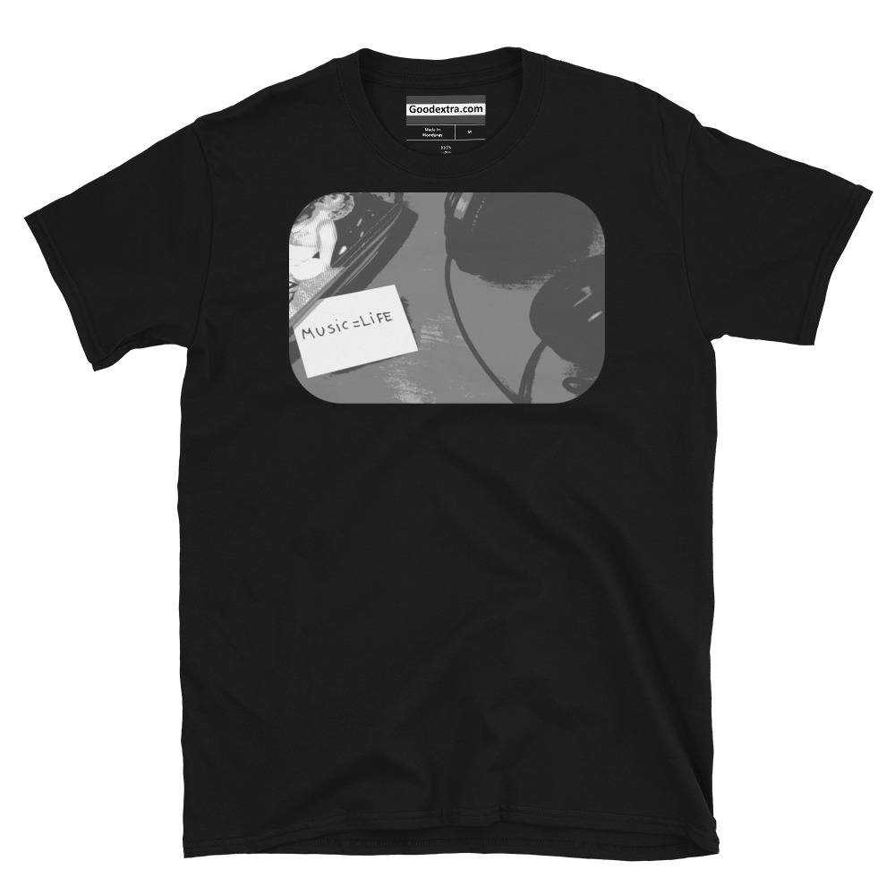Music T-shirt – Music Equals Life – (#1921)