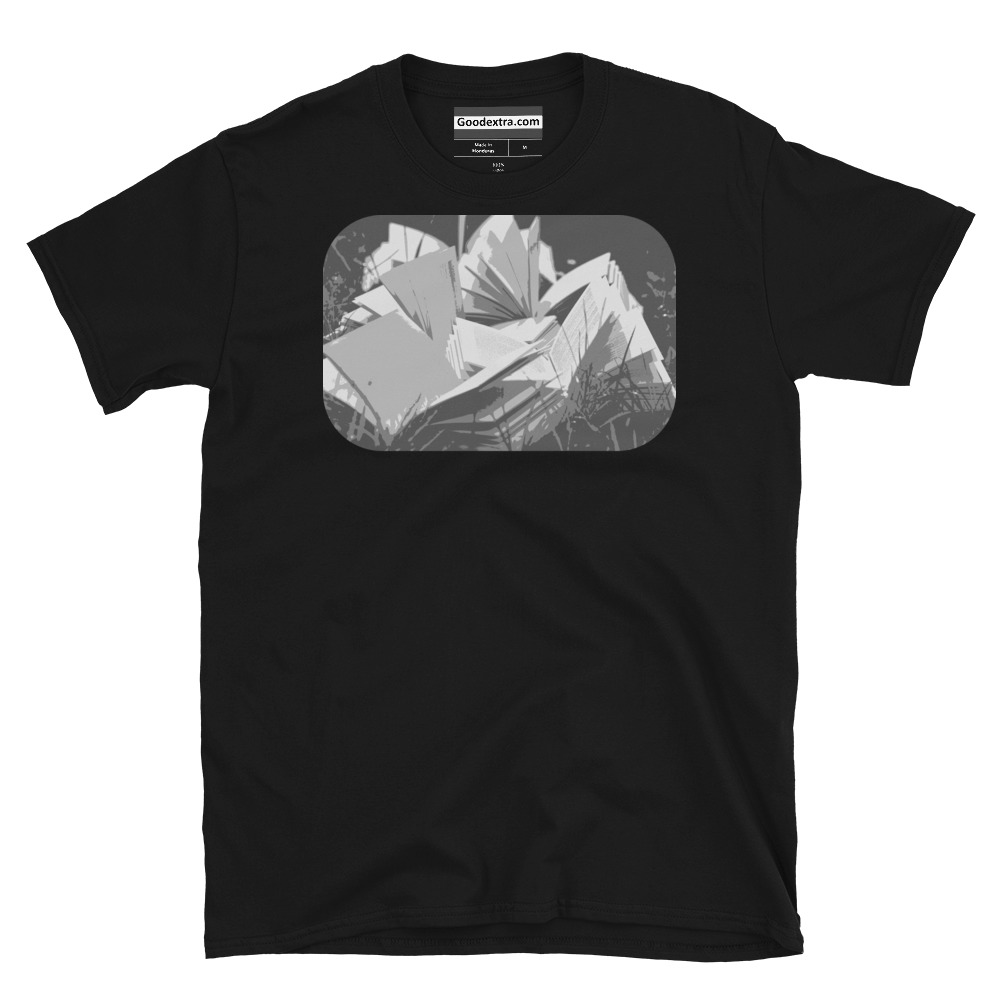 Book T-shirt – All Book Pages Fanned Out – (#6124)