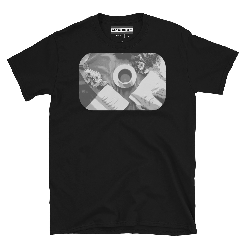 Book T-shirt – Coffee and Books – (#2230)