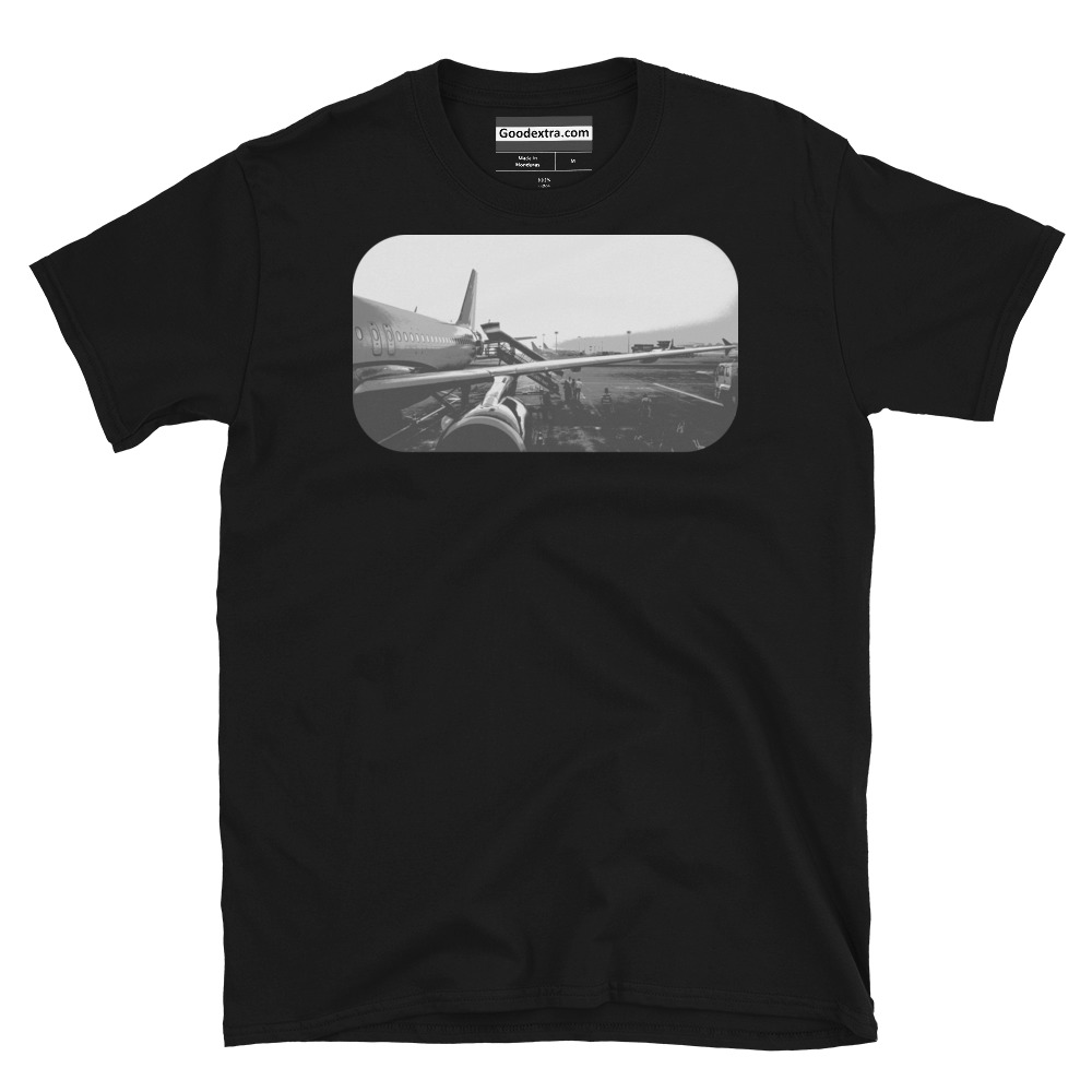 Travel & Transportation T-shirt – Passengers Boarding an Airplane – (#4114) Travel & Transportation T-shirt – Passengers Boarding an Airplane – (#4114)