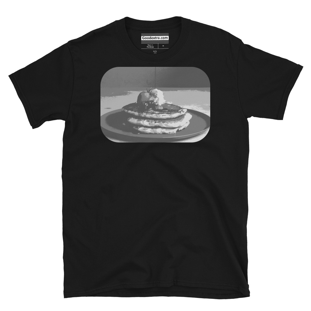 Food T-shirt – Pancakes with Blueberries and Strawberries – (#7901) Food T-shirt – Pancakes with Blueberries and Strawberries – (#7901)