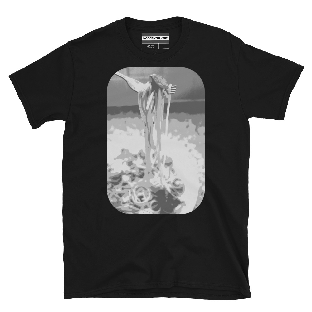Food T-shirt – Spaghetti Hanging from a Fork – (#7851) Food T-shirt – Spaghetti Hanging from a Fork – (#7851)