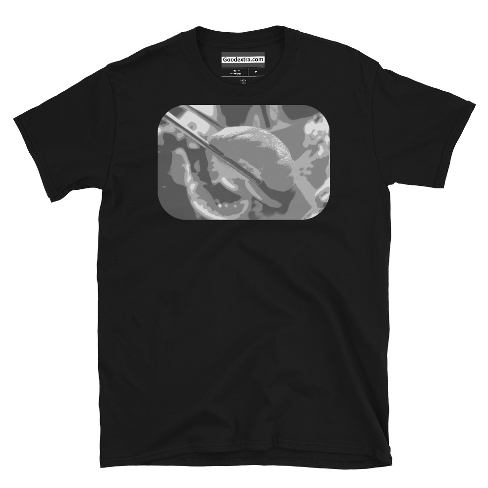 Food T-shirt – Sushi Close-Up with Chopsticks – (#3765) Food T-shirt – Sushi Close-Up with Chopsticks – (#3765)