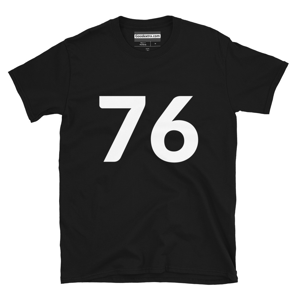 Number T-shirt – Number 76 – (#1932) Number T-shirt – Number 76 – (#1932)